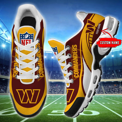 LIMITED EDITION - NEW CUSTOMIZED NFL12 WTC WASHINGTON COMMANDERS AIR MAX PLUS SNEAKERS
