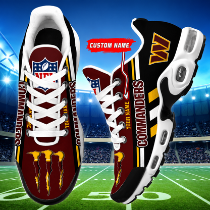 LIMITED EDITION - NEW CUSTOMIZED NFL12 WTC WASHINGTON COMMANDERS AIR MAX PLUS SNEAKERS