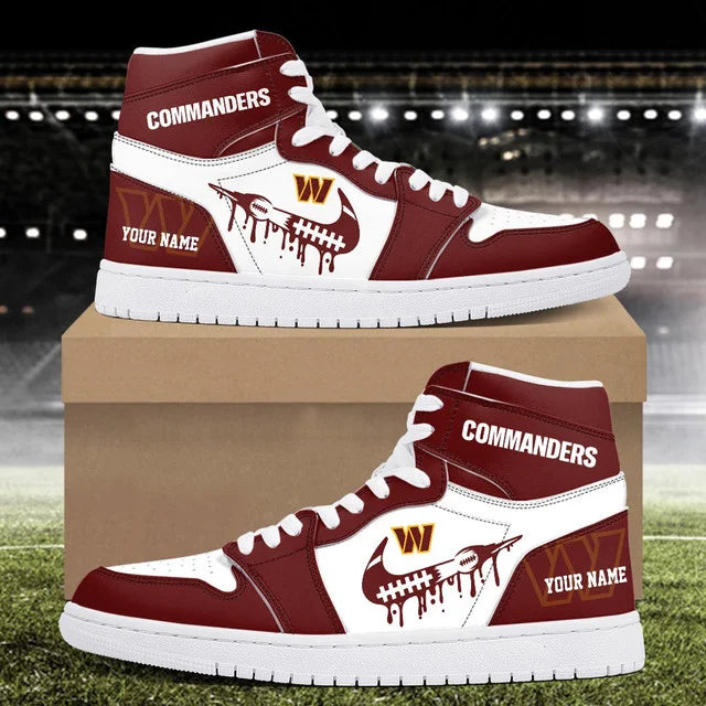LIMITED EDITION - NEW CUSTOMIZED NFL12 WTC WASHINGTON COMMANDERS AIR JORDAN SNEAKERS