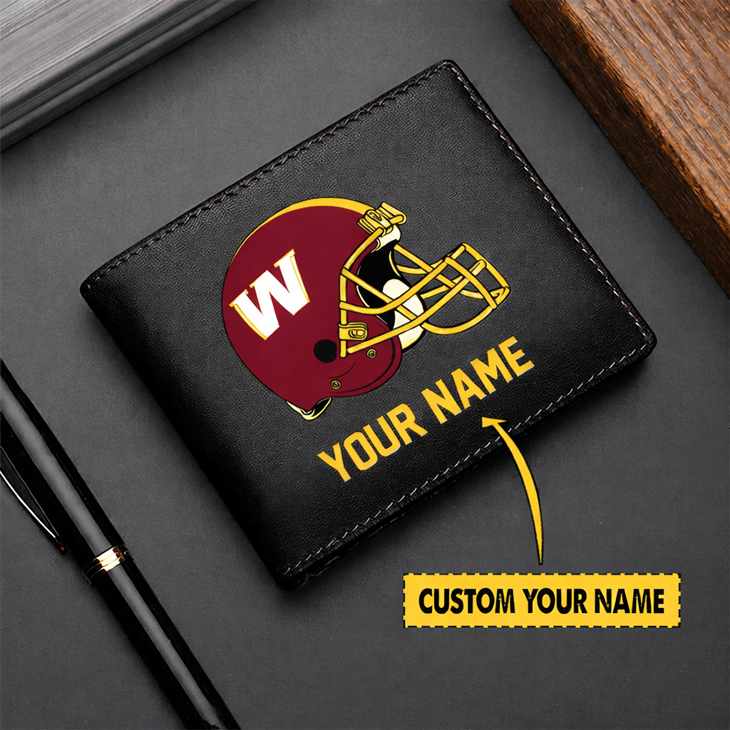 LIMITED EDITION - NEW CUSTOMIZED NFL12 WS COMMANDERS LEATHER WALLET