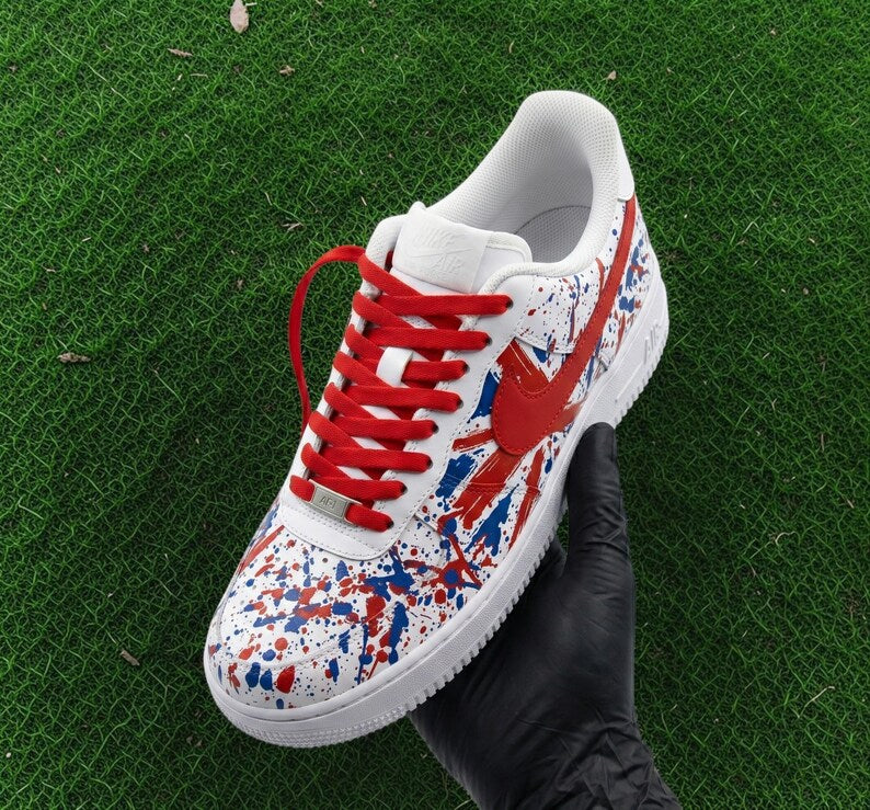 [HOT DEAL] NEW CUSTOMIZED PATRIOTIC AMERICAN FLAG AIR FORCE 1 SHOES
