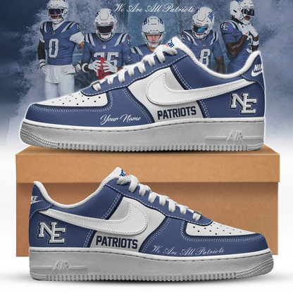 LIMITED EDITION - NEW CUSTOMIZED NFL27 NEP NEW ENGLAND PATRIOTS AF1 SNEAKERS