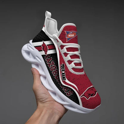 EXCLUSIVE EDITION - NEW CUSTOMIZED NCAA FBS12 AKR ARKANSAS RAZORBACKS CLUNKY SNEAKERS