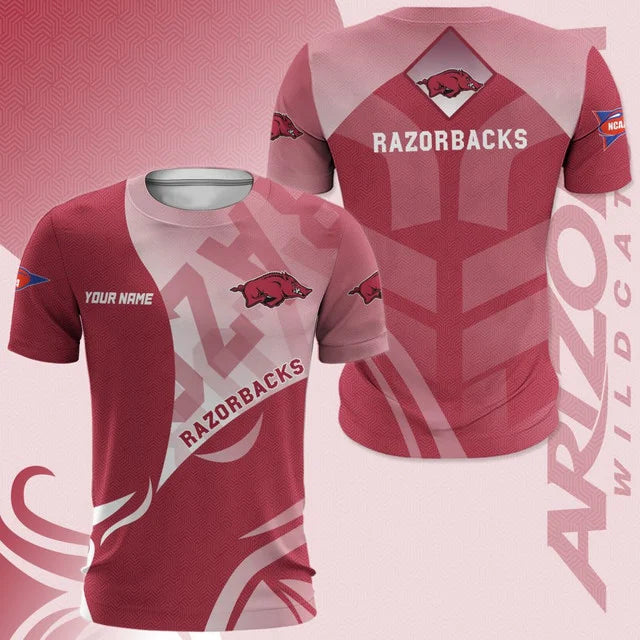 MEGA SALE - NEW CUSTOMIZED NCAA FBS12 AKR ARKANSAS RAZORBACKS HOODIE, T-SHIRTS, ZIP HOODIE, SWEATSHIRTS & POLO SHIRT