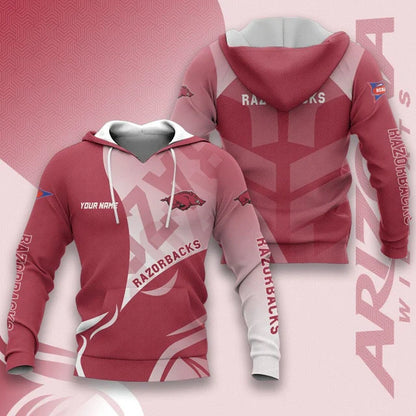 MEGA SALE - NEW CUSTOMIZED NCAA FBS12 AKR ARKANSAS RAZORBACKS HOODIE, T-SHIRTS, ZIP HOODIE, SWEATSHIRTS & POLO SHIRT