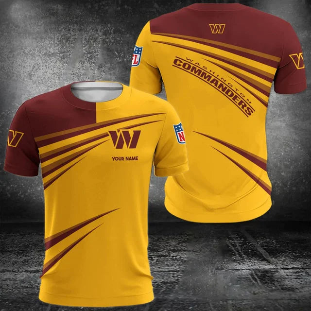 VIRAL EDITION - NEW CUSTOMIZED NFL12 WTC WASHINGTON COMMANDERS POLO, T-SHIRT & SHORT PANTS SET