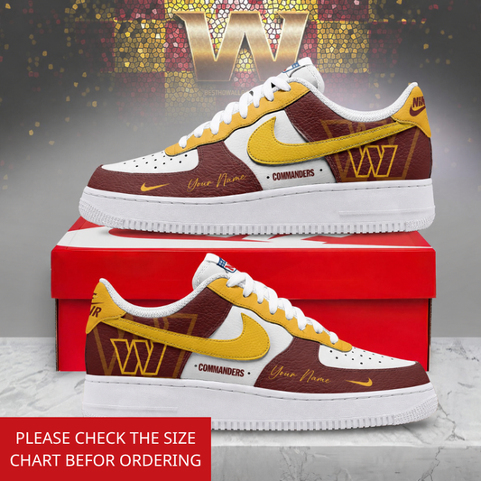 LIMITED EDITION - NEW CUSTOMIZED NFL12 WTC WASHINGTON COMMANDERS AF1 SHOES