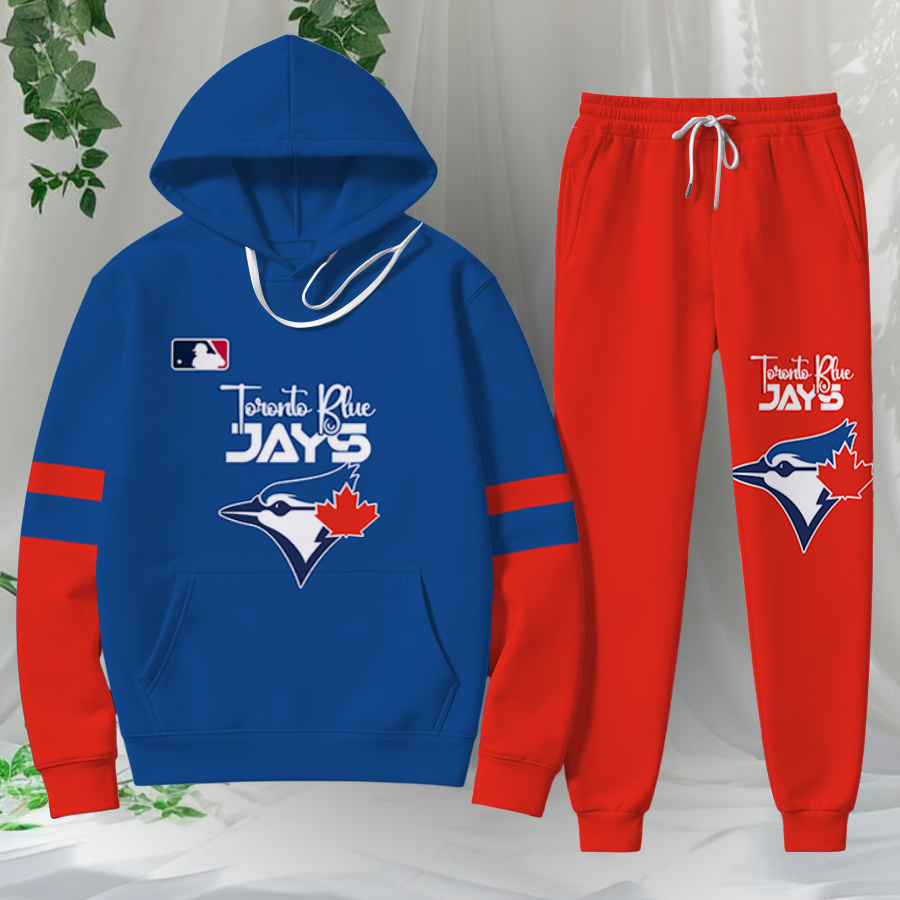 LIMITED EDITION - NEW CUSTOMIZED MLB12 TBJ TORONTO BLUE JAYS HOODIE & SWEATPANTS SET
