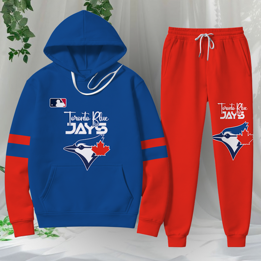 LIMITED EDITION - NEW CUSTOMIZED MLB12 TBJ TORONTO BLUE JAYS HOODIE & SWEATPANTS SET