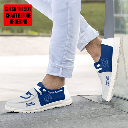[SUPER SALE] NEW CUSTOMIZED NHL12 TPL TAMPA BAY LIGHTNING PREMIUM LOAFER SHOES