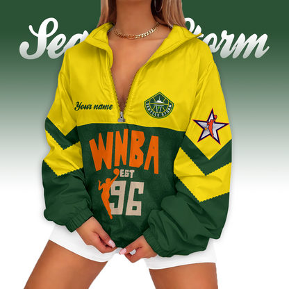 LIMITED EDITION - NEW CUSTOMIZED WNBA12 STS SE STORM V-NECK ZIPPER SWEATSHIRT JACKET