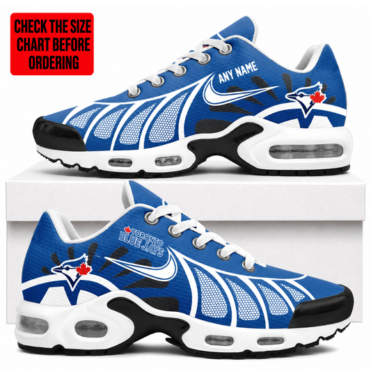 LIMITED EDITION - NEW CUSTOMIZED MLB12 TBJ TORONTO BLUE JAYS AIR MAX PLUS SNEAKERS