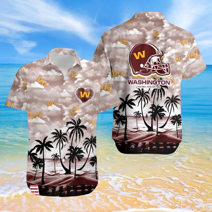 LIMITED EDITION - NEW CUSTOMIZED NFL12 WTC WASHINGTON COMMANDERS UNISEX HAWAIIAN SHIRT