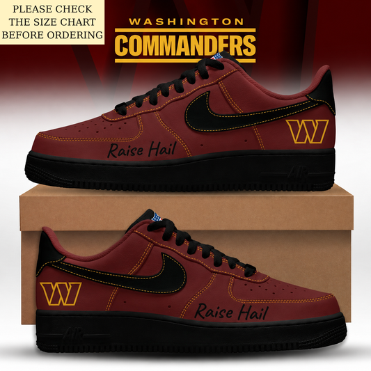 LIMITED EDITION - NEW CUSTOMIZED NFL12 WTC WASHINGTON COMMANDERS AF1 SHOES