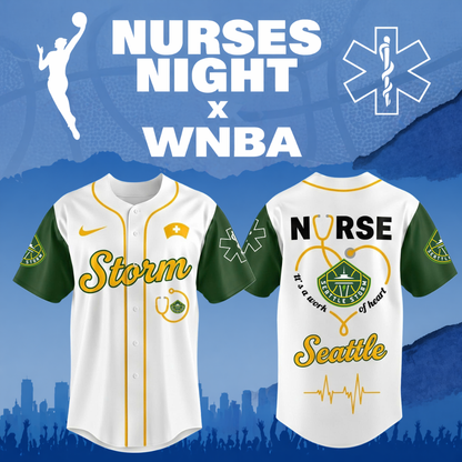 TOP SELLING - NEW CUSTOMIZED WNBA12 STS SE STORM x NURSES NIGHT BASEBALL JERSEY