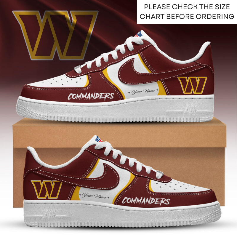 LIMITED EDITION - NEW CUSTOMIZED NFL12 WTC WASHINGTON COMMANDERS AF1 SHOES