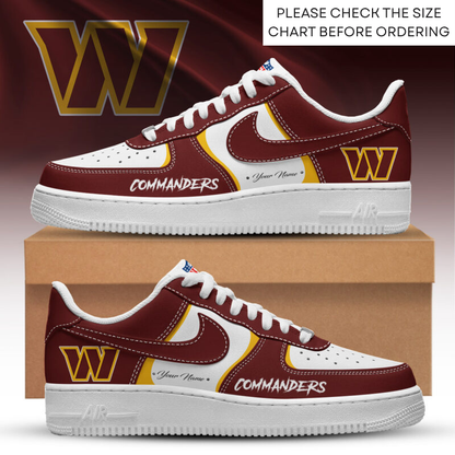 LIMITED EDITION - NEW CUSTOMIZED NFL12 WTC WASHINGTON COMMANDERS AF1 SHOES