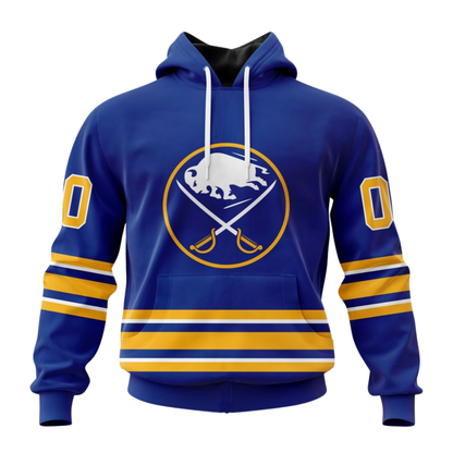 LIMITED EDITION - NEW CUSTOMIZED NHL28 BFS BUFFALO SABRES COMBO HOODIE & LONGPANTS