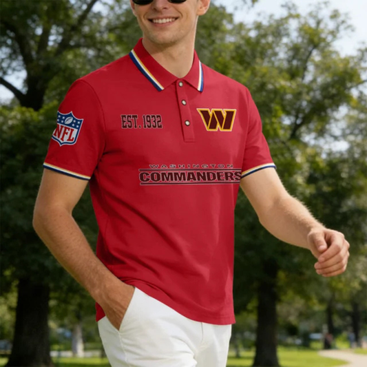 [SPECIAL OFFER] NEW CUSTOMIZED NFL12 WTC WASHINGTON COMMANDERS POLO SHIRT