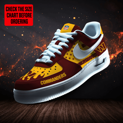 LIMITED EDITION - NEW CUSTOMIZED NFL12 WTC WASHINGTON COMMANDERS AF1 SNEAKERS