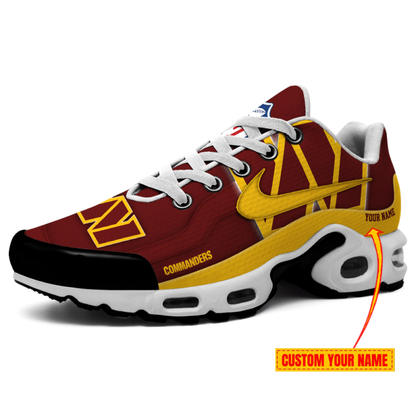 LIMITED EDITION - NEW CUSTOMIZED NFL12 WTC WASHINGTON COMMANDERS AIR MAX PLUS SNEAKERS