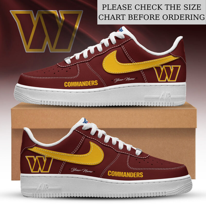 LIMITED EDITION - NEW CUSTOMIZED NFL12 WTC WASHINGTON COMMANDERS AF1 SHOES