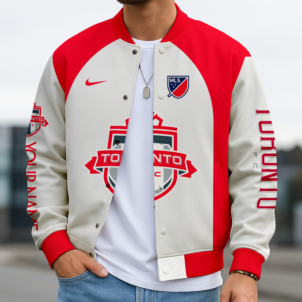 LIMITED EDITION - NEW CUSTOMIZED MLS12 TRT TORONTO FC SATIN VARSITY & BASEBALL JACKET