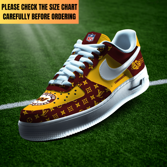 LIMITED EDITION - NEW CUSTOMIZED NFL12 WTC WASHINGTON COMMANDERS AF1 SHOES