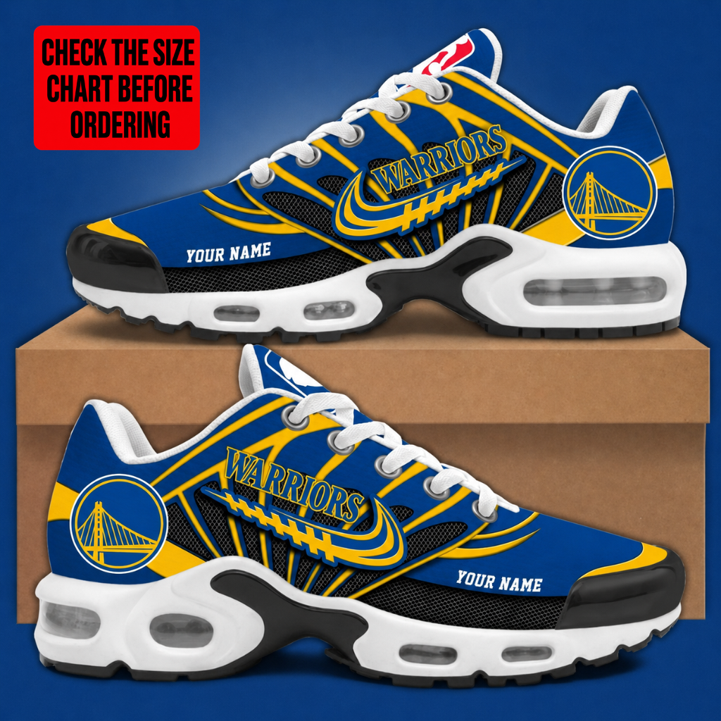 [HOT DEAL] NEW CUSTOMIZED NBA12 GSW GOLDEN STATE WARRIORS AIR MAX PLUS SNEAKERS