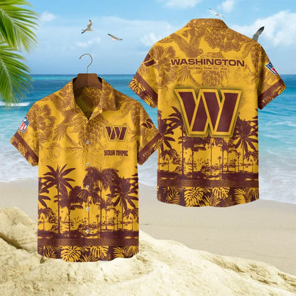 LIMITED EDITION - NEW CUSTOMIZED NFL12 WTC WASHINGTON COMMANDERS UNISEX HAWAIIAN SHIRT