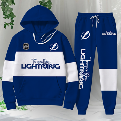 LIMITED EDITION - NEW CUSTOMIZED NHL12 TPL TAMPA BAY LIGHTNING HOODIE & SWEATPANTS SET
