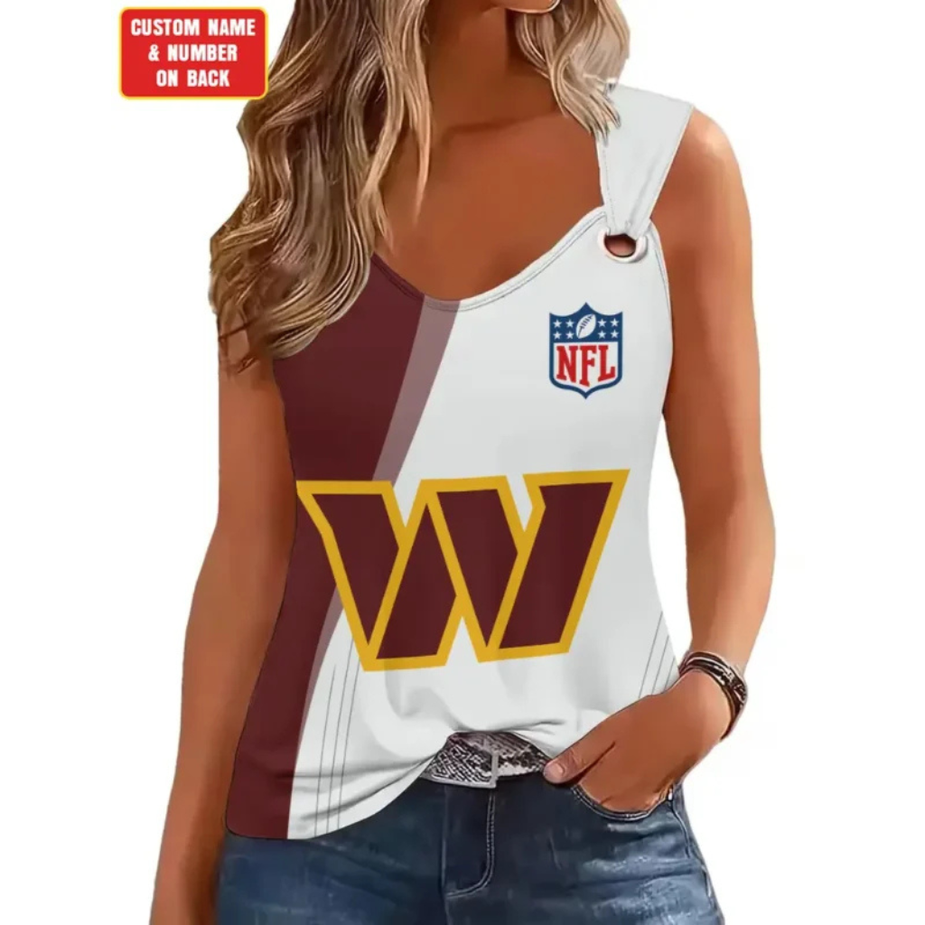 [SPECIAL OFFER] NEW CUSTOMIZED NFL12 WTC WASHINGTON COMMANDERS O-RING SHOULDER TANK TOP