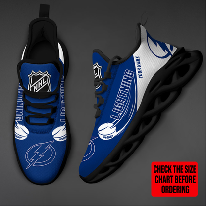 LIMITED EDITION - NEW CUSTOMIZED NHL12 TPL TAMPA BAY LIGHTNING CLUNKY SNEAKERS