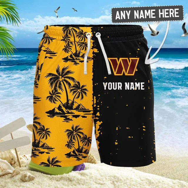 LIMITED EDITION - NEW CUSTOMIZED NFL12 WTC WASHINGTON COMMANDERS UNISEX HAWAIIAN SHIRT & SHORTS SET