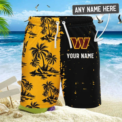 LIMITED EDITION - NEW CUSTOMIZED NFL12 WTC WASHINGTON COMMANDERS UNISEX HAWAIIAN SHIRT & SHORTS SET