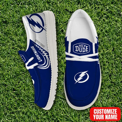 [SUPER SALE] NEW CUSTOMIZED NHL12 TPL TAMPA BAY LIGHTNING PREMIUM LOAFER SHOES