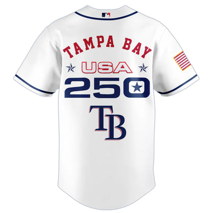 LIMITED EDITION - NEW CUSTOMIZED MLB21 TBR TAMPA BAY RAYS BASEBALL JERSEY