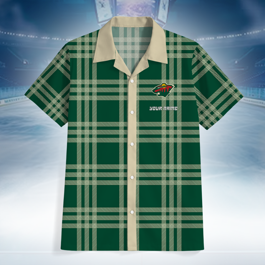 LIMITED EDITION - NEW CUSTOMIZED NHL13 MNW MINNESOTA WILD UNISEX HAWAIIAN SHIRT
