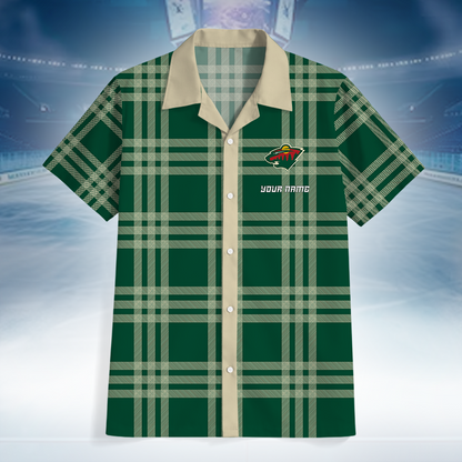 LIMITED EDITION - NEW CUSTOMIZED NHL13 MNW MINNESOTA WILD UNISEX HAWAIIAN SHIRT
