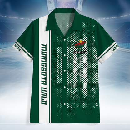 LIMITED EDITION - NEW CUSTOMIZED NHL13 MNW MINNESOTA WILD UNISEX HAWAIIAN SHIRT