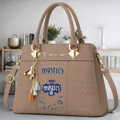 [FAN FAVORITE] NEW CUSTOMIZED WNBA13 WSM WASHINGTON MYSTICS MULTICOLOR HANDBAG