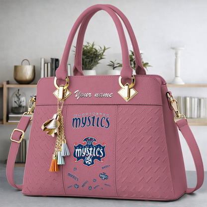 [FAN FAVORITE] NEW CUSTOMIZED WNBA13 WSM WASHINGTON MYSTICS MULTICOLOR HANDBAG