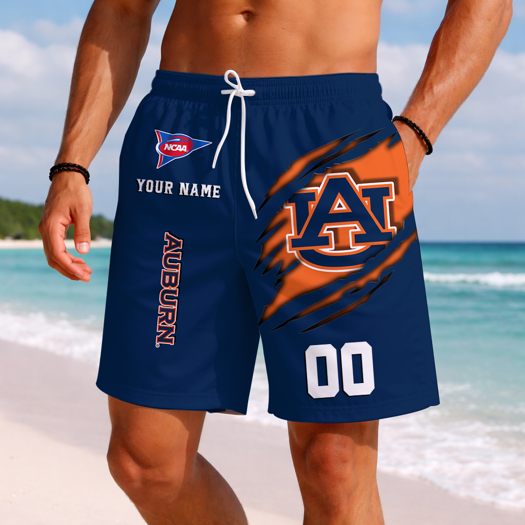 LIMITED EDITION - NEW CUSTOMIZED NCAA FBS13 ABT AUBURN TIGERS SHORT PANTS