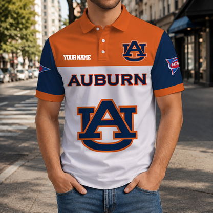 EXCLUSIVE EDITION - NEW CUSTOMIZED NCAA FBS13 ABT AUBURN TIGERS POLO SHIRT, ZIP POLO SHIRT & T-SHIRTS