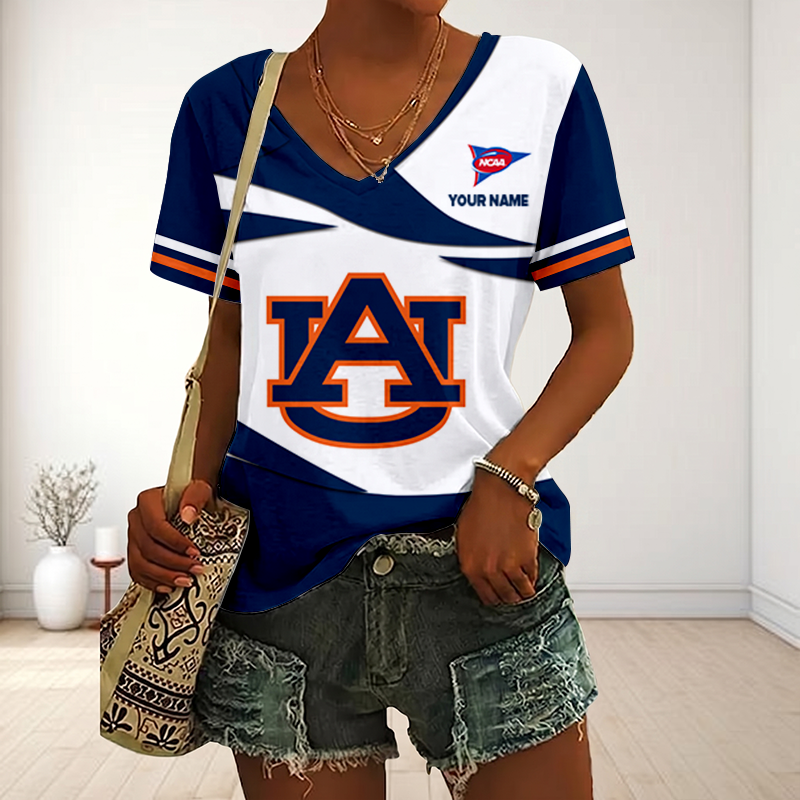 LIMITED DROP - NEW CUSTOMIZED | NCAA FBS13 ABT AB TIGERS V-NECK FEMALE SHIRT