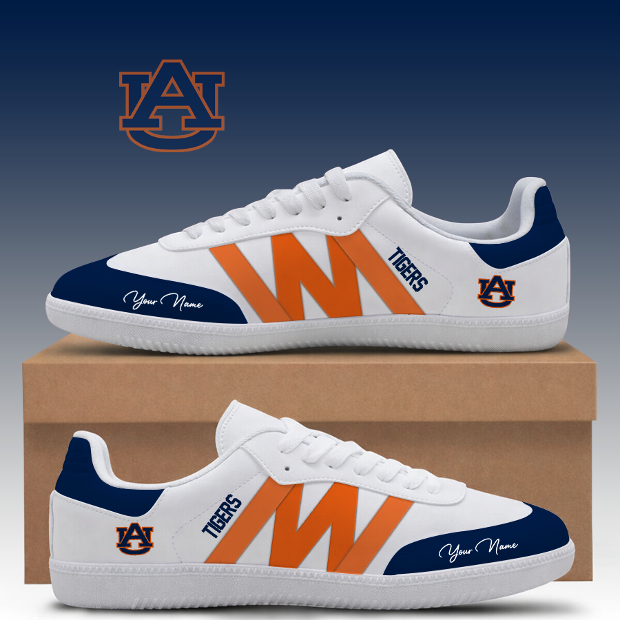 [FAN FAVORITE] NEW CUSTOMIZED NCAA FBS13 ABT AUBURN TIGERS CLASSIC SNEAKERS
