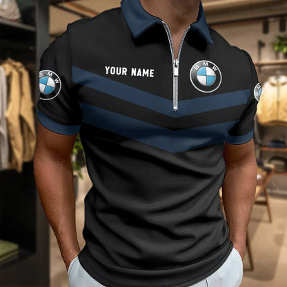 LIMITED EDITION - NEW CUSTOMIZED F113 BMW BAYERISCHE ZIP POLO SHIRT