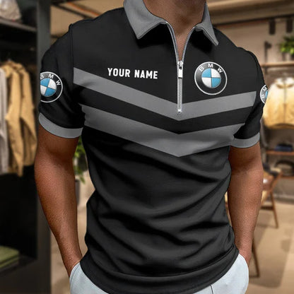 LIMITED EDITION - NEW CUSTOMIZED F113 BMW BAYERISCHE ZIP POLO SHIRT