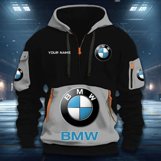 LIMITED RUN - NEW CUSTOMIZED F113 BMW BAYERISCHE QUARTER ZIP HOODIE