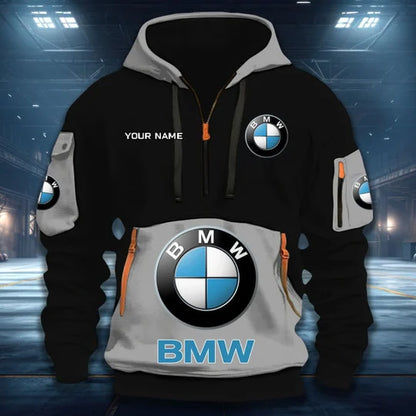 LIMITED RUN - NEW CUSTOMIZED F113 BMW BAYERISCHE QUARTER ZIP HOODIE